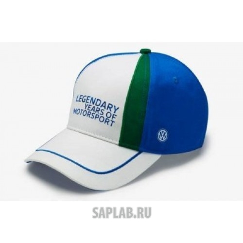 Купить запчасть VOLKSWAGEN - 5NG084300B Бейсболка Volkswagen Baseball Cap, Legendary years of Motorsport, Blue/Green/White