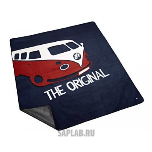 Купить запчасть VOLKSWAGEN - 7E0084509 Покрывало для пикника Volkswagen T1 Bulli Fleece Blanket, Blue, артикул 7E0084509