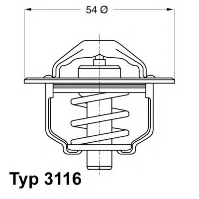 Купить запчасть WAHLER - 3116.89D Термостат 3116.89D