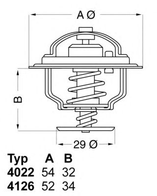 Купить запчасть WAHLER - 4022.82D1 Термостат 4022.82D1