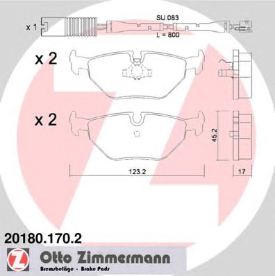 Купить запчасть ZIMMERMANN - 201801702 