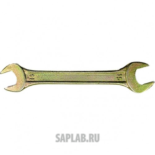 Купить запчасть СИБРТЕХ - 14308 Ключ рожковый, 14 х 15 мм, желтый цинк// СИБРТЕХ