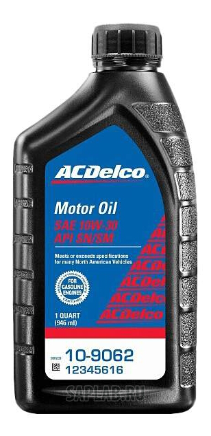 Купить запчасть ACDELCO - 12345616 Моторное масло AC Delco Motor Oil SAE 10W-30 0,946л