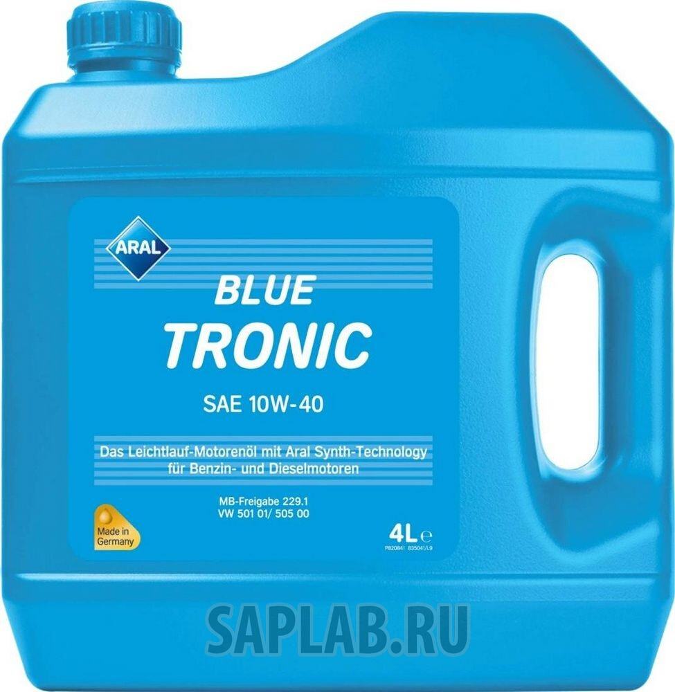 Купить запчасть ARAL - 1592B8 Моторное масло Aral BlueTronic SAE 10W-40 4л