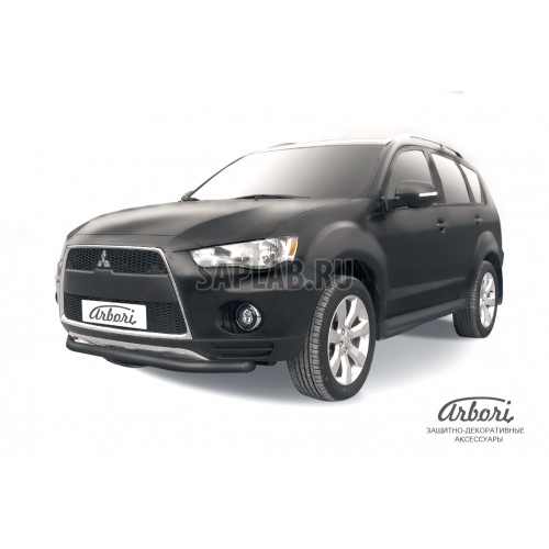 Купить запчасть ARBORI - AFZDAMXL106B Защита переднего бампера Arbori d57 черная MITSUBISHI OUTLANDER XL NEW 2010-2012