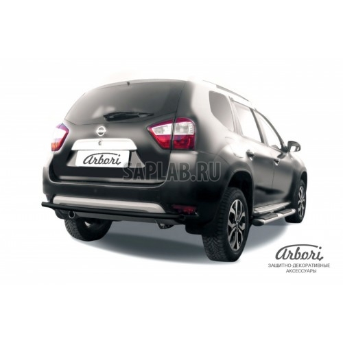 Купить запчасть ARBORI - AFZDANTER1410B Защита заднего бампера Arbori d42 черная NISSAN TERRANO 2014-