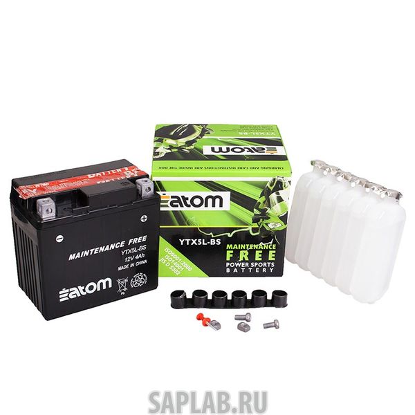 Купить запчасть  ATOM - 2102057 Мото аккумулятор ATOM  YTX5L-BS MF