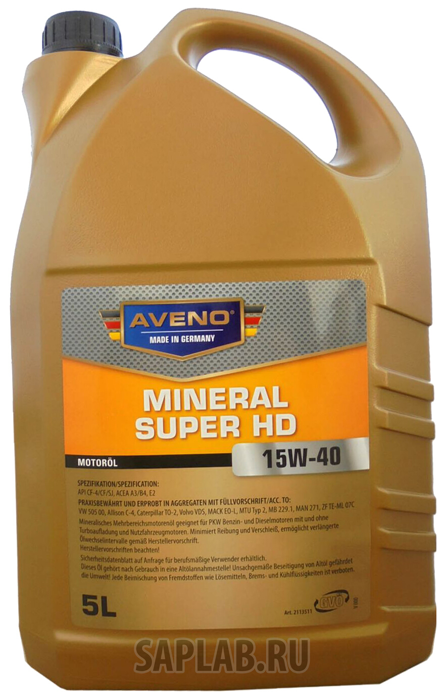 Купить запчасть AVENO - 3011003004 Моторное масло Aveno Mineral Super 15W-40 4л