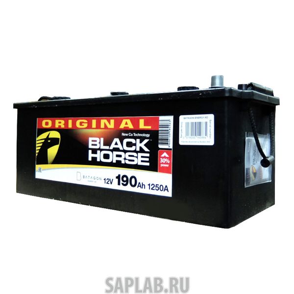 Купить запчасть  BLACK_HORSE - 1250A Аккумулятор Black Horse 190 под болт 1250A 513x223x223