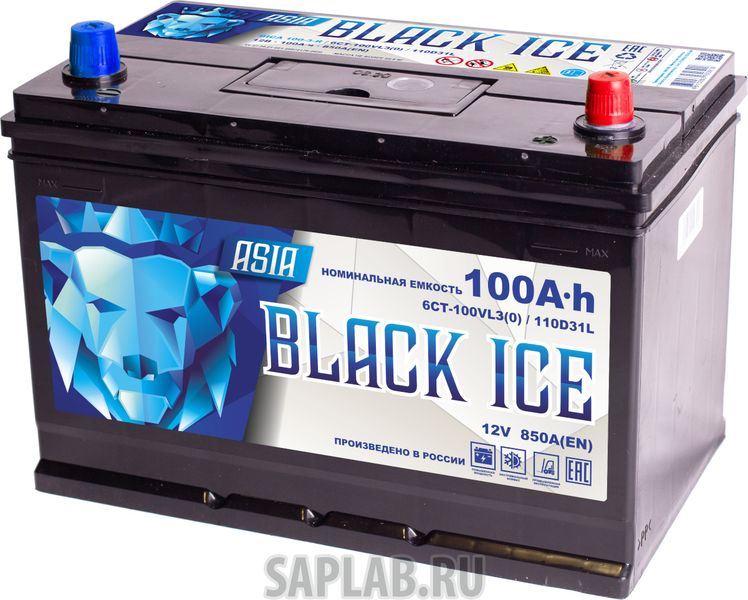 Купить запчасть  BLACK_ICE - BICA110D31L Автомобильный аккумулятор BLACK ICE Pro ASIAo 110D31L 100Ah