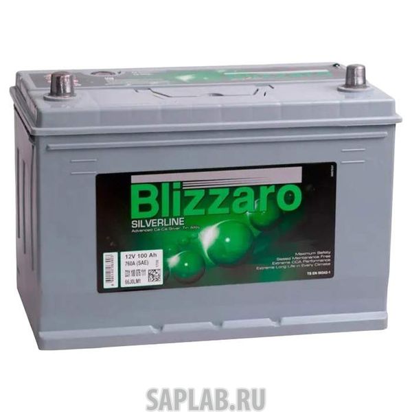 Купить запчасть  BLIZZARO - 100L760A Аккумулятор BLIZZARO SILVERLINE 100L 760A 306x173x225