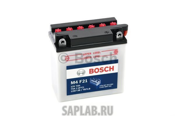 Купить запчасть  BOSCH - 0092M4F210 Аккумулятор автомобильный BOSCH 0 092 M4F 210 7 Ач