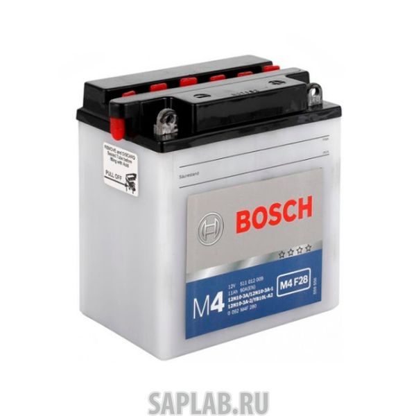 Купить запчасть  BOSCH - 0092M4F280 Аккумулятор M4 F28 12v 11ah 90a 136x91x146 BOSCH 0092m4f280