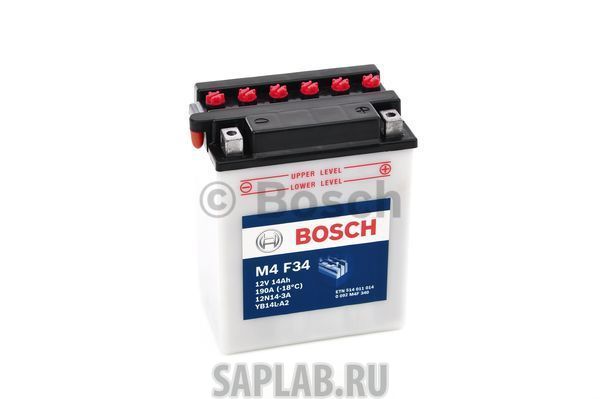 Купить запчасть  BOSCH - 0092M4F340 Аккумулятор автомобильный BOSCH 0 092 M4F 340 14 Ач