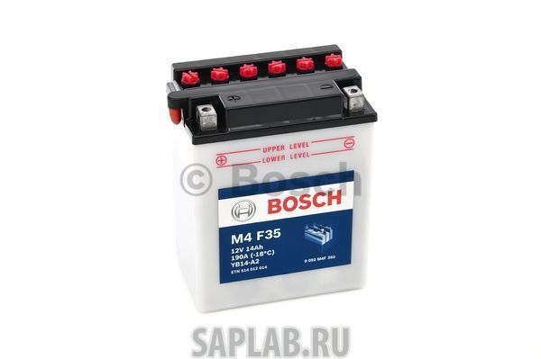 Купить запчасть  BOSCH - 0092M4F350 Аккумулятор автомобильный BOSCH 0 092 M4F 350 14 Ач