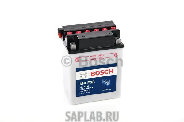 Купить запчасть  BOSCH - 0092M4F380 Аккумулятор автомобильный BOSCH 0 092 M4F 380 14 Ач