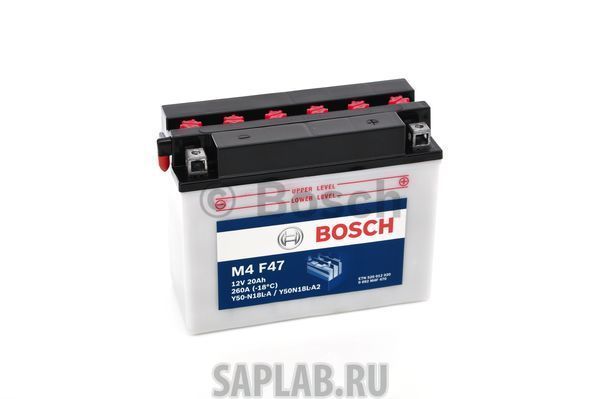 Купить запчасть  BOSCH - 0092M4F470 Аккумулятор автомобильный BOSCH 0 092 M4F 470 20 Ач