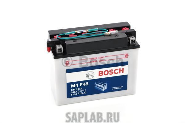 Купить запчасть  BOSCH - 0092M4F480 Аккумулятор автомобильный BOSCH 0 092 M4F 480 20 Ач