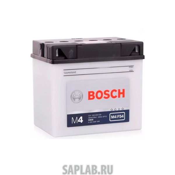 Купить запчасть  BOSCH - 0092M4F540 Аккумулятор M4 F54 12v 30ah 300a 186x130x171 BOSCH 0092m4f540