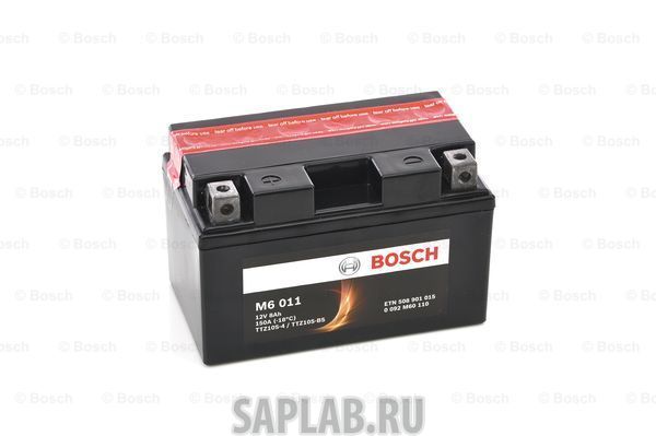 Купить запчасть  BOSCH - 0092M60110 Аккумулятор автомобильный BOSCH 0 092 M60 110 8 Ач