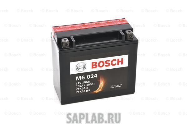 Купить запчасть  BOSCH - 0092M60240 Аккумулятор автомобильный BOSCH 0 092 M60 240 18 Ач