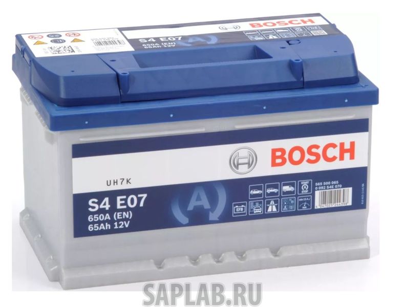 Купить запчасть  BOSCH - 0092S4E400 Аккумулятор автомобильный S4 EFB 12V 65Ah 650A B13