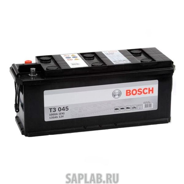 Купить запчасть  BOSCH - 0092T30450 Аккумулятор T3, 12 В, 135 А/Ч, 1000 А, 514х175х210 BOSCH