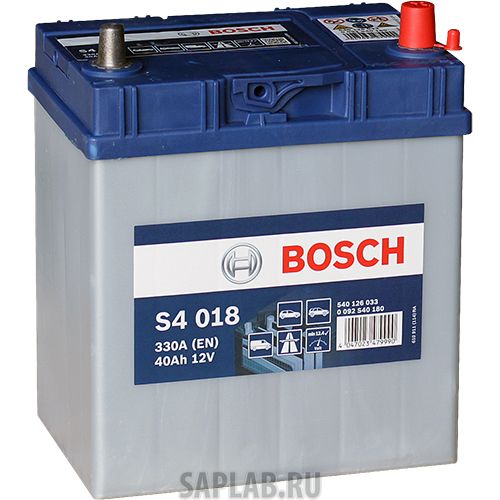 Купить запчасть  BOSCH - 0540126033 Аккумулятор легковой "BOSCH" S40 180 S4 Азия (40Ач о/п) яп.кл.B19L 540 126 033