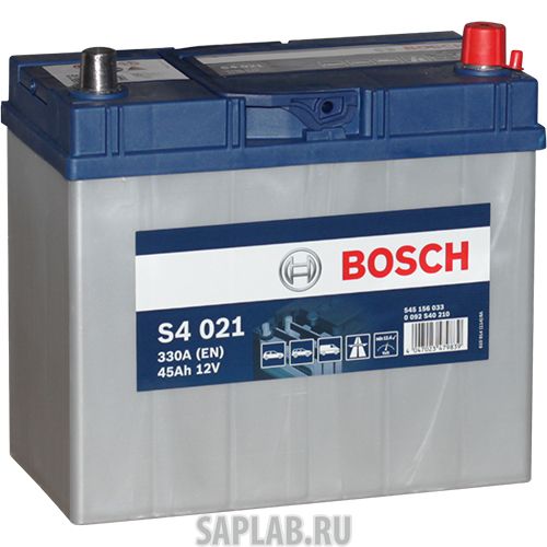 Купить запчасть  BOSCH - 0545156033 Аккумулятор легковой "BOSCH" S40 210 S4 Азия (45Ач о/п) B24R 545 156 033