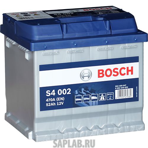 Купить запчасть  BOSCH - 0552400047 Аккумулятор легковой "BOSCH" S40 020 S4 (52Ач о/п) 552 400 047