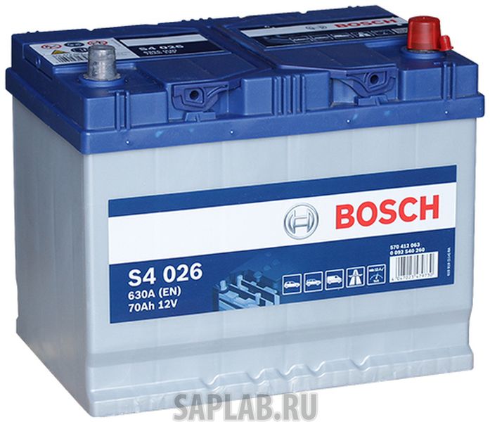 Купить запчасть  BOSCH - 0570412063 Аккумулятор легковой BOSCH S40 260 S4 Азия (70Ач о/п) D26L 0570 412 063