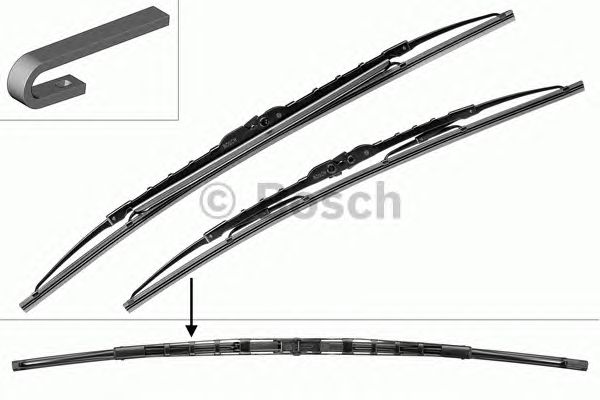 Купить запчасть BOSCH - 3397001582 BOSCH Комплект Twin со спойлером 550/530mm (582 S)