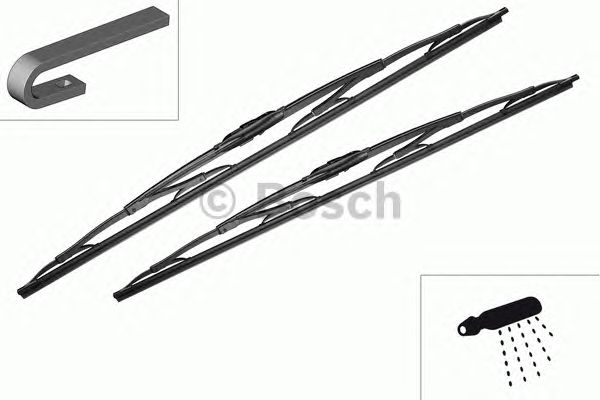 Купить запчасть BOSCH - 3397001725 BOSCH Комплект стеклоочистителей Twin 650/550mm (725)