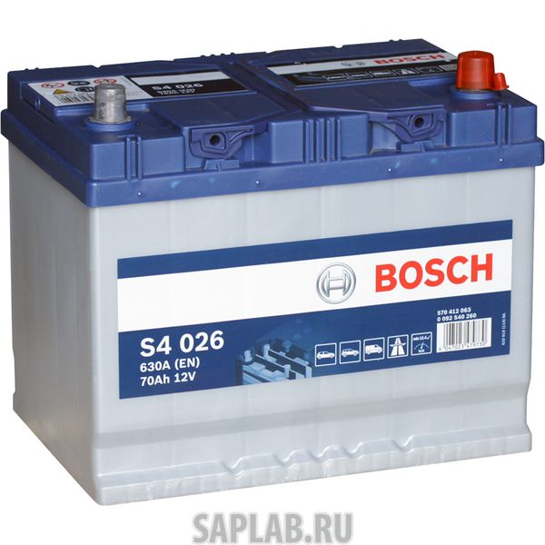 Купить запчасть  BOSCH - 570412063 Аккумулятор легковой "BOSCH" S40 260 S4 Азия (70Ач о/п) D26L 570 412 063 570412063