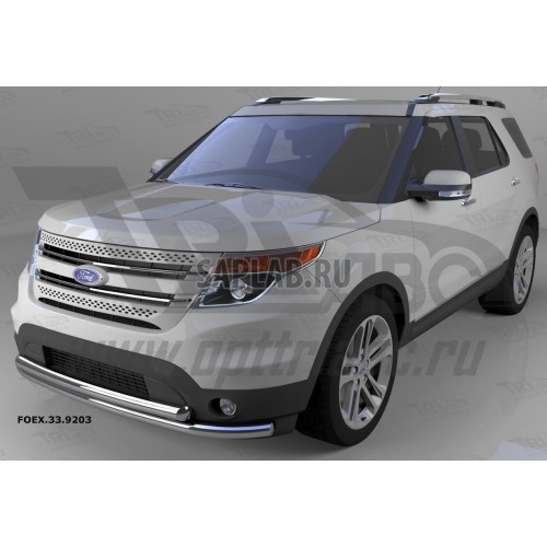 Купить запчасть CAN OTOMOTIV - FOEX339203 Защита переднего бампера Ford Explorer (2013-2015) (двойная) d 60/60(кенгурин|кенгурятник|навесное оборудование|защита бампера|обвес - Форд эксплорер 5 \)