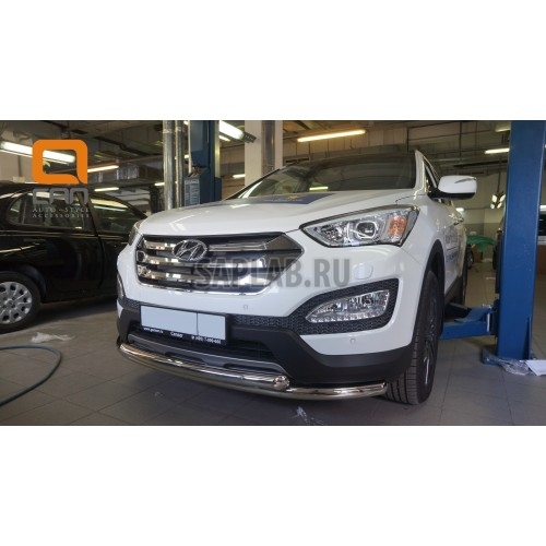 Купить запчасть CAN OTOMOTIV - HYSA331200 Защита переднего бампера Hyundai SantaFe (2012-/2015-) (двойная) d60/60 (несовместима с защитой картера)(кенгурин|кенгурятник|навесное оборудование|защита бампера|обвес - Хундай Хенде Хендай Санта Фе СантаФе 3 \)