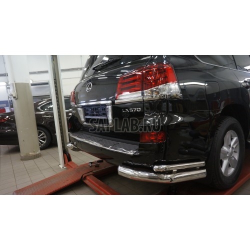 Купить запчасть CAN OTOMOTIV - LE57531573 Защита заднего бампера Lexus LX570 Sport (2014-2015) (уголки) d76/42(кенгурин|кенгурятник|навесное оборудование|защита бампера|обвес - Лексус ЛХ \)