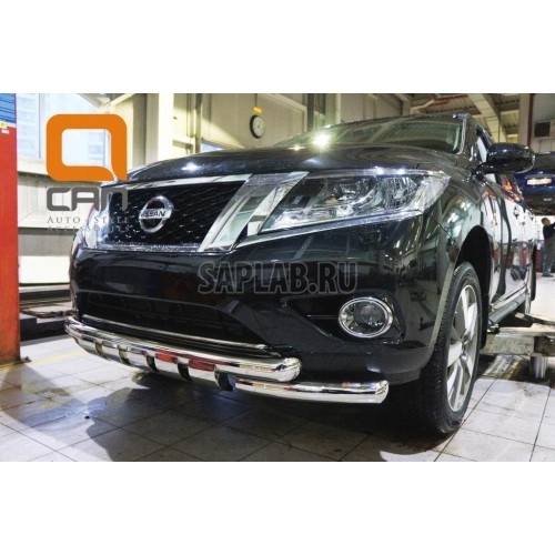 Купить запчасть CAN OTOMOTIV - NIPA334051 Защита переднего бампера Nissan Pathfinder (2014-) (Shark) d76/76(кенгурин|кенгурятник|навесное оборудование|защита бампера|обвес - \)