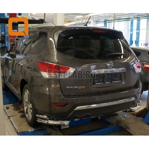 Купить запчасть CAN OTOMOTIV - NIPA534050 Защита заднего бампера Nissan Pathfinder (2014-) (уголки) d 76/42(кенгурин|кенгурятник|навесное оборудование|защита бампера|обвес - \)