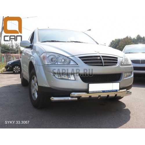 Купить запчасть CAN OTOMOTIV - SYKY333067 Защита переднего бампера Ssang Yong Kyron (Ссанг Йонг Кайрон) (2006-) (Shark) d 76/76(кенгурин|кенгурятник|навесное оборудование|защита бампера|обвес - Ссанг Санг Йонг Кайрон Курон \)