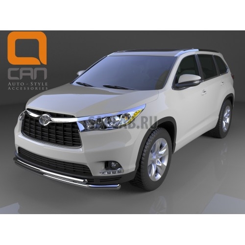 Купить запчасть CAN OTOMOTIV - TOHI333458 Защита переднего бампера Toyota Highlander (Тойота Хайлендер) (2014-) (двойная) d 60/42(кенгурин|кенгурятник|навесное оборудование|защита бампера|обвес - Тойота Хайлендер \)