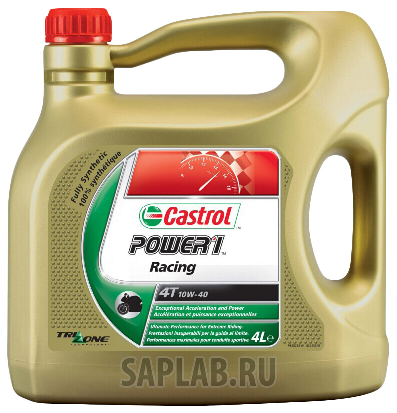 Купить запчасть CASTROL - 15AB42 Моторное масло Castrol Power 1 Racing 4T 10W-40 4л