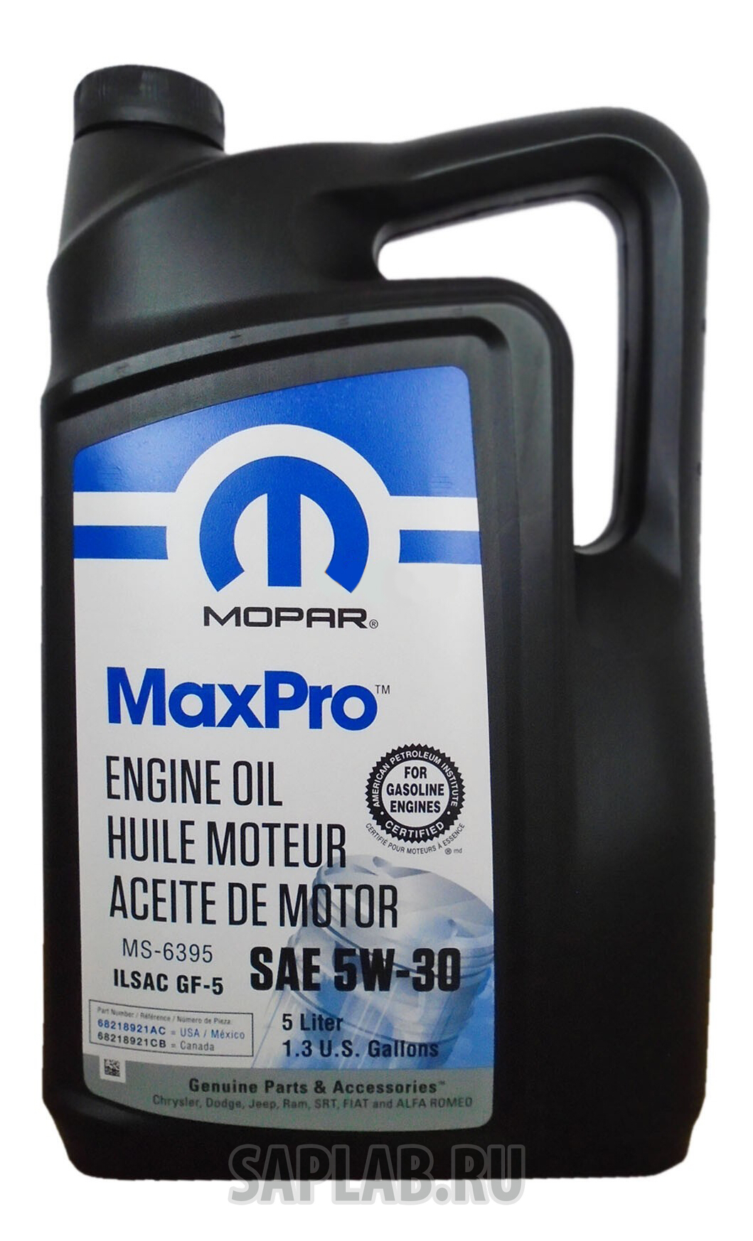 Купить запчасть CHRYSLER - 68218921AC Моторное масло Chrysler Mopar MaxPro SAE 5W-30 5л