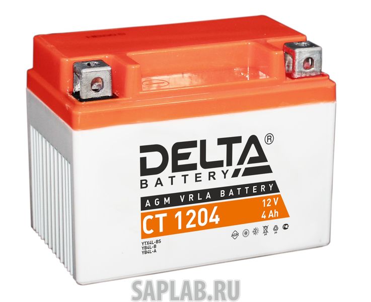 Купить запчасть  DELTA - CT1204 Аккумулятор автомобильный Delta CT 1204 4 Ач