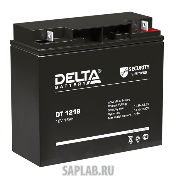 Купить запчасть  DELTA - DT1218 Аккумулятор для ИБП Delta DT 1218 12В 18Ач 181x76x168 мм Обратная (-+)