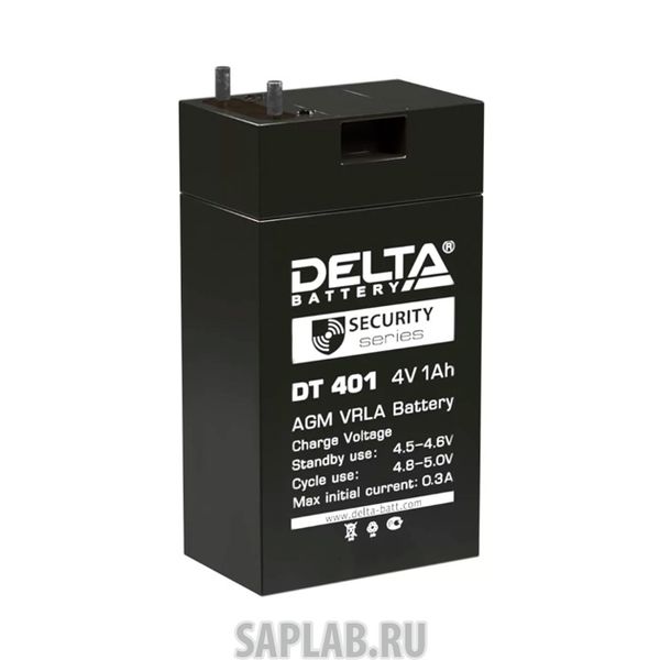 Купить запчасть  DELTA - DT401 Аккумулятор Delta DT 401 4В 1Ач 35x22x69 мм Обратная (-+)