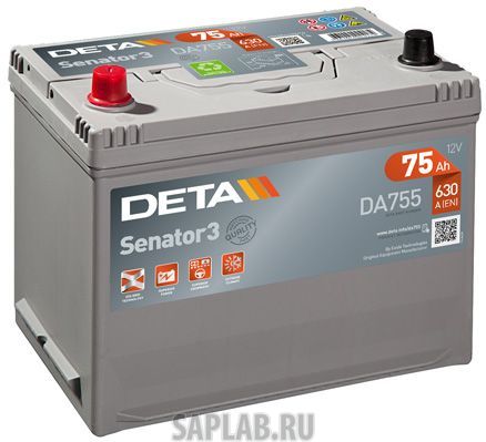 Купить запчасть  DETA - DA755 Аккумулятор автомобильный DETA DA755 75 Ач