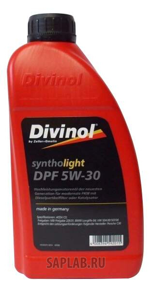 Купить запчасть DIVINOL - 49180C069 Моторное масло Divinol Syntholight DPF 5W-30 1л