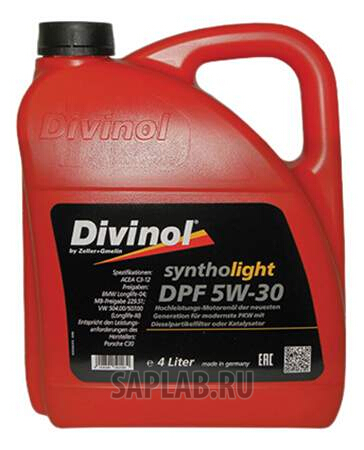 Купить запчасть DIVINOL - 49180K004 Моторное масло Divinol Syntholight DPF 5W-30 4л