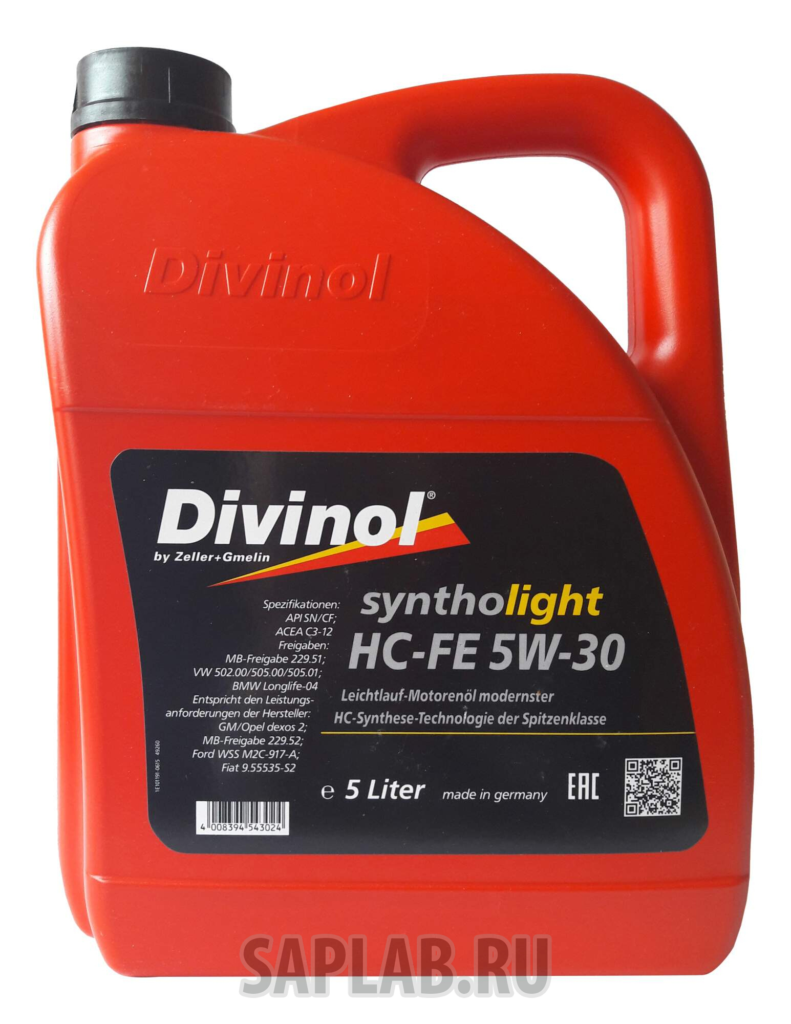 Купить запчасть DIVINOL - 49260K007 Моторное масло Divinol Syntholight HC-FE 5W-30 5л